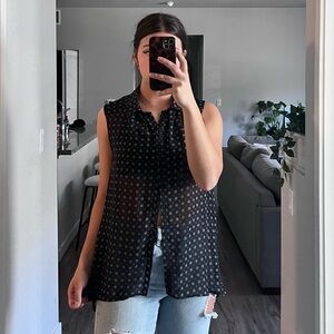 H&M Black Sleeveless Blouse